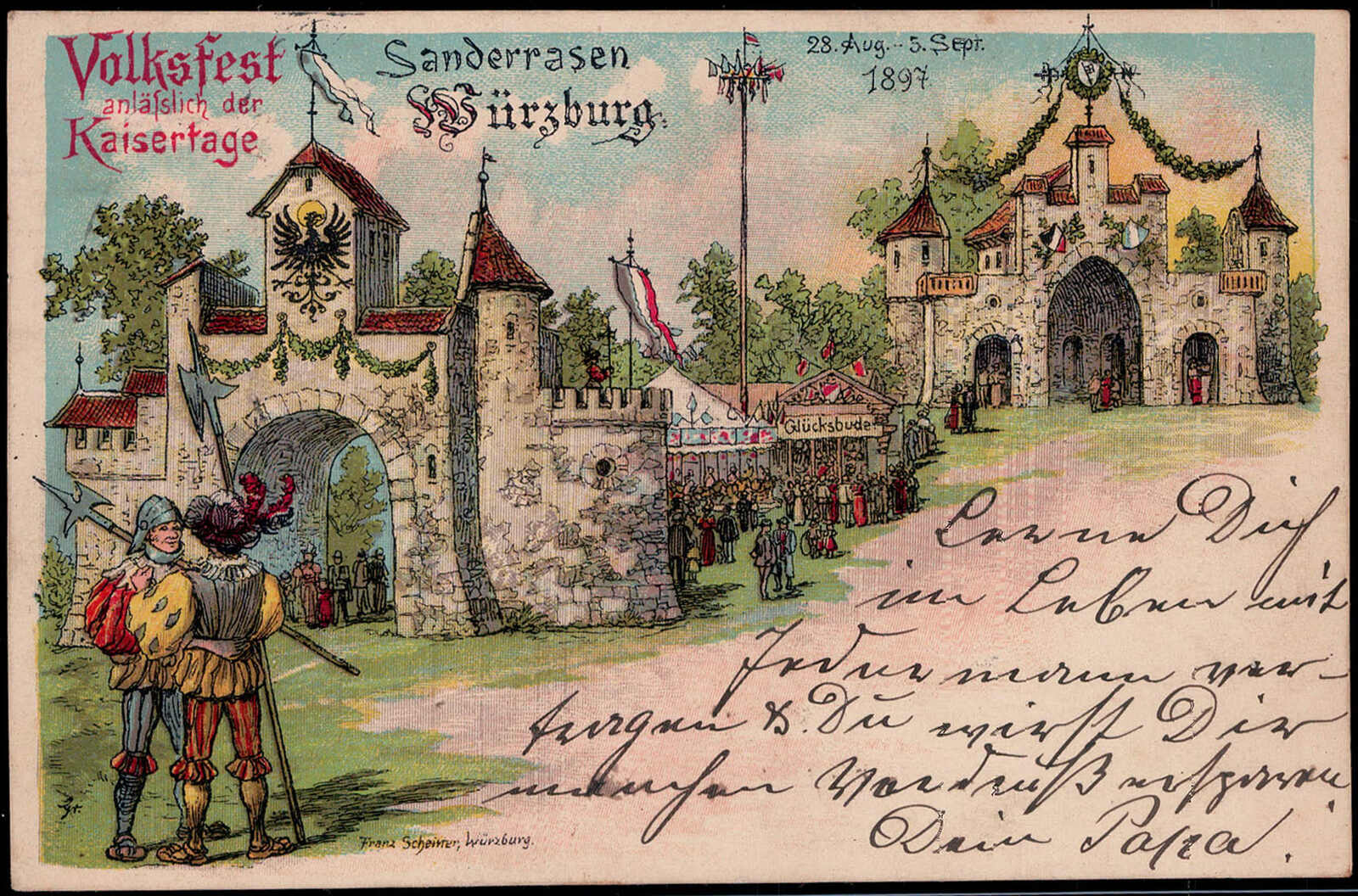 Würzburg  W-8700,  Volksfest anläßlich der Kaisertage - Verlag ...