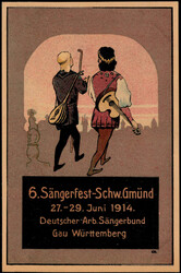 107070: Germany West, Zip Code W-70, 707 Schwäbisch Gmünd - Picture postcards