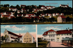 Oberelchingen  W-7915,  Klosterbrauerei, Ortspartie 1915  I-II