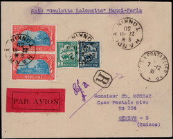 40 C. Freim. 1927 (2) nebst zwei weiteren Werten auf Reco.-Lupo ...