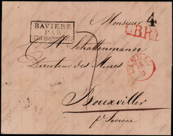 "LANDAU", roter Fingerhut nebst gutem Transit R3 "BAVIERE PAR ...