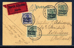 25 C. nebst 5 C. (2) als Zfr. auf 5 C. Germania Express-Auslands-GA  ...