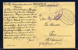 "BRÜSSEL - LUXEMBURG Z. 169",  Bahnpost-Ovalstempel nebst violettem ...