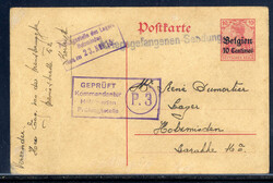 "KRIEGSGEFANGENEN-SENDUNG",  L1 als Entwertung nebst violettem R3 und ...