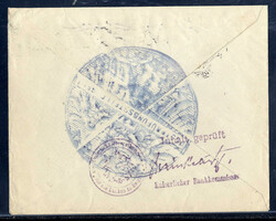 10 C. Germania mit Firmenlochung  "CE" auf Couvert mit Rollstempel  ...