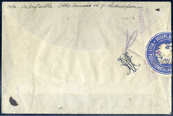 40 C. Germania als EF. auf Zensur-Expressbrief mit Rollstempel  ...