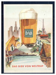 Dortmund  W-4600,  herrliche Werbekarte  "DAB DAS BIER VON WELTRUF", ...