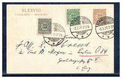 "SOMMERSTEDT",  guter Stegstempel dreimal klar auf GA 1920 nach Berlin