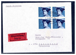 70 Pf. Schriftstellerinnen (4) als MEF. auf portogerechtem ...