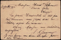 10 C. auf 10 C. Germania GA-Antwortteil mit Rolllstempel  "BORDEAUX ...