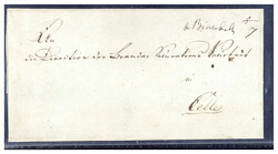 "BIENENBÜTTEL",  hds. Aufgabe  "DE BINENBÜTTEL" auf Faltbrief nach ...