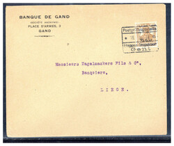 15 C. auf 15 Pf. Germania mit Firmenlochung  "BG"  (Banque de Gand) ...