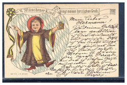 München  W-8000,  Vorläuferkarte  "S. Münchener Kindl" 1889  I-II  ...