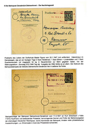 "OSNABRÜCK - DELMENHORST ZUG 1683",  rotvioletter Bahnpost R3 auf ...