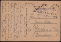 "ERFURT",  K1 nebst violettem L2  "HEIMKEHRER-LAGER ...