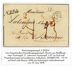 "BAYREUTH", Fingerhut mit punktiertem Außenkreis nebst "1 D", ...