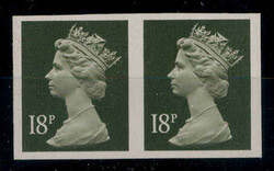 18 P. Elizabeth II im waagrechten ungezähnten Paar (500,-)