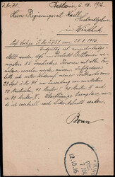 1/2 P. GA Georg V. in Fremdverwendung mit K1  "BETHANY" 1916 an den ...