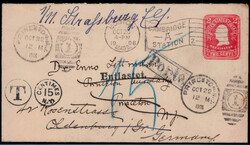 2 C. Auslands-Nachsende-GU mit Rollstempel  "CAMBRIDGE A STATION 2 ...