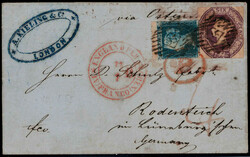 6 P. Victoria 1847 viereckig geschnitten nebst 2 P. Victoria (Mgl.) ...