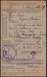 10 C. Ceres als Formularverwendung  "DEMAND D' AFFILIATION" 1935