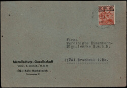 24 Pf. Bandaufdruck mit stark verschobenem Aufdruck dadurch oben und ...