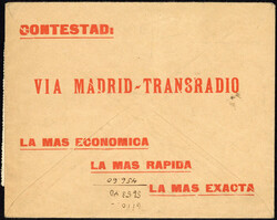 Radiotelegramm aus dem Hotel National / Madrid 1932 nach ...