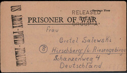Überroller-Kriegsgefangenenpost-Faltbrief aus Frankreich  8.12.44 ...