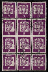 8 Pf. Gutenberg im rundgestempelten 12er.-BlockAutomatically ...