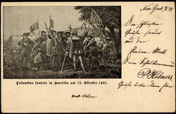 2 C. Privat-GA "KOLUMBUS LANDET IN AMERIKA" Hoboken 1898 nach ...