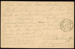 3 C. Viktoria-Auslands-GA mit K1  "SINGAPORE" nebst Schiffspost K1  ...