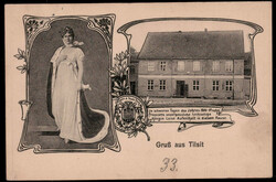 "TILSIT",  L1 klar auf sch?ner s/w  "Gruss aus" - Karte 1914 nach ...