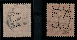 15 Pf. Staatswappen mit Firmenlochungen je sauber gezähnt und ...