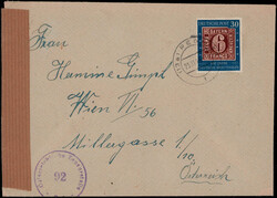 30 Pf. 100 Jahre Deutsche Briefmarke als EF. auf portogerechtem ...