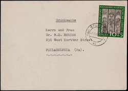 10+5 Pf. Marienkirche als EF. auf portogerechter Auslands-DS ...