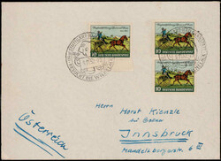 10 Pf. Thurn und Taxis (3) als MEF. auf portogerechtem Auslandsbrief ...