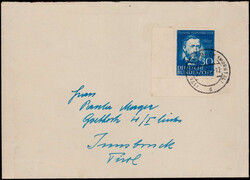 30 Pf. Reis aus der Bogenecke unten links als EF. auf portogerechtem ...