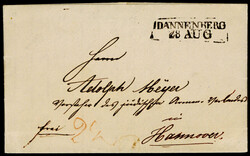 "DANNENBERG", R2 klar auf Brief 1848 an den Vorstand des jüdischen ...