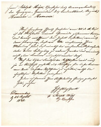 "DANNENBERG", R2 klar auf Brief 1848 an den Vorstand des jüdischen ...