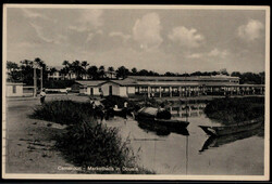 5 Fr. Freim. 1921 als EF. auf Auslands-Postkarte  "MARKTHALLE IN ...