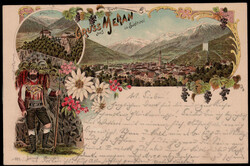 Meran, herrliche "Gruss aus" - Litho 1907 I-IIAutomatically generated ...