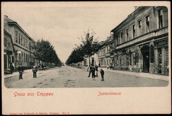 20 H. Kaiser Karl I. als diagonale Halbierung auf Orts-AK "Gruss aus ...