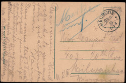 "HEUBUDE", K1 klar auf Auslands-AK 1910 in die USA (Wolff 1 ...