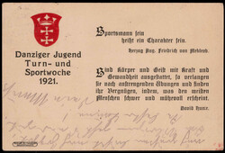 Danzig, interessante Karte "Danziger Jugend Turn.- und Sportwoche ...