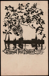 Rostock O-2500, Studentika-Karte "WINGOLF SEIS PANIER!" 1925 I-II