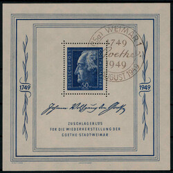 Goetheblock 1949 mit SST  "WEIMAR"  (300,-)