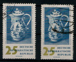 25 Pf. Porzellanmanufaktur Meißen 1960 mit Plattenfehler I ...