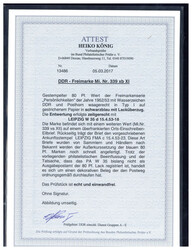 80 Pf. Köpfe II mit Lacküberzug nebst weiterem 80 Pf. Wert auf ...