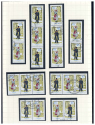 Volkstrachten 1964, alle 24 verschiedenen Zusammendruckkombinationen ...