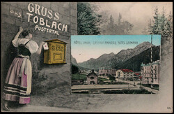 Toblach / Südtirol, herrliche "Gruss aus" - Karte mit Hotel Union, ...